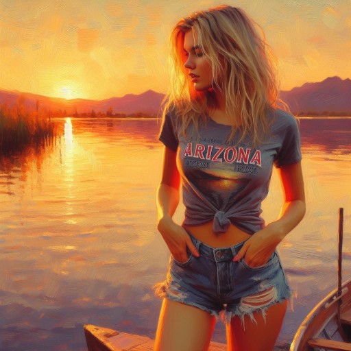 Arizona Lake T-Shirt And Denim Art Collection